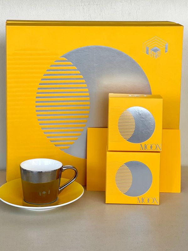 Moon Reflection Porcelain Cup & Saucer Gift Set &ndash; Luxury Executive Gift Set | Corporate Door Gift Singapore | Premium Corporate Hamper for CNY, Deepavali & Christmas