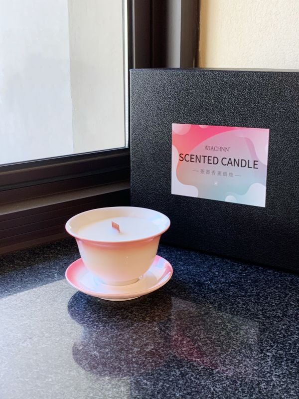 Chinese Gaiwan Scented Candle &ndash; Luxury Corporate Door Gift Singapore | Premium Corporate Hamper | ESG Eco Corporate Gift for CNY, Deepavali & Christmas