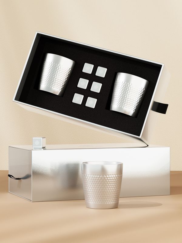 Lightweight Titanium Cup & Ice Cube Gift Box &ndash; Corporate Door Gift Singapore | ESG Eco Corporate Gift for Staff, Clients & Festive Seasons