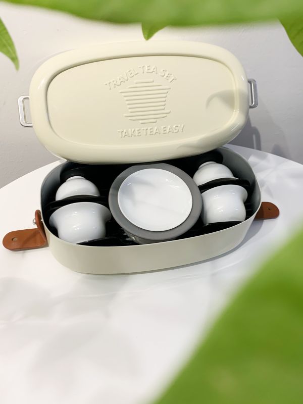 Modern Ice‑Jade Porcelain Travel Tea Set &ndash; Luxury Executive Gift Set for Client Appreciation & Annual Dinner Souvenir Singapore