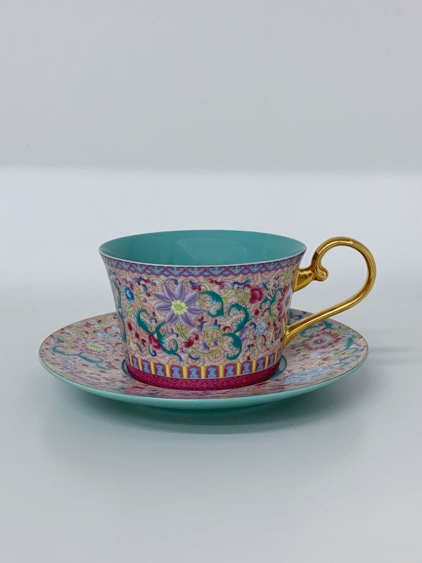 Vintage Cloisonn&eacute; Enamel Coffee Mug Gift Box &ndash; Corporate Door Gift Singapore | ESG Eco Corporate Gift for Staff & Clients