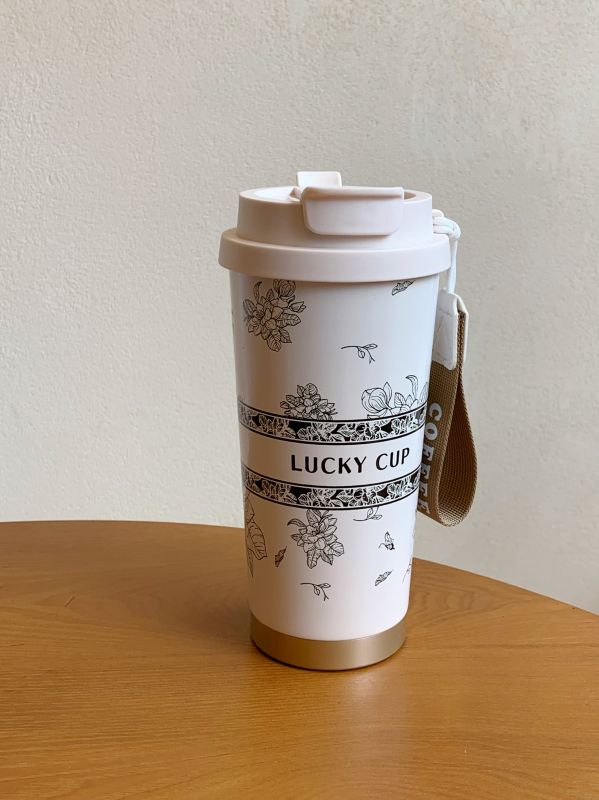 Premium Lily of the Valley Coffee Mug &ndash; Insulated Tumbler with Elegant Floral Pattern for Client Appreciation & Staff Rewards 