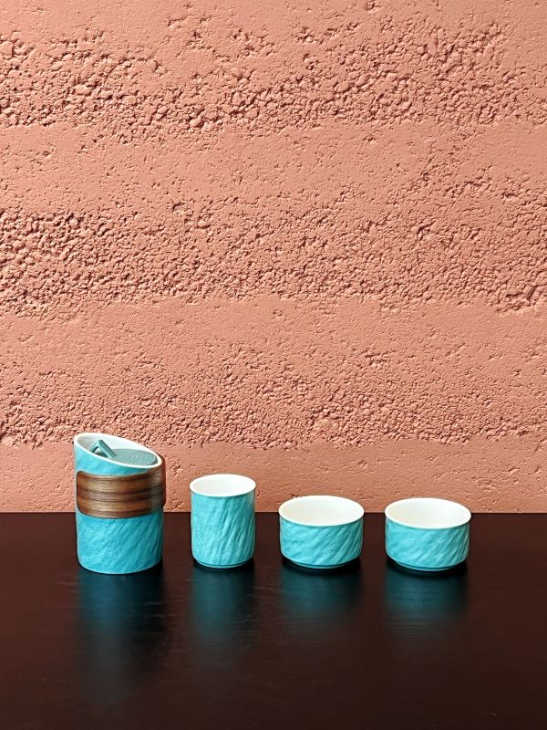 &ldquo;Summer Escape&rdquo; Ceramic Travel Tea Set &ndash; Lightweight & Portable for Adventurers