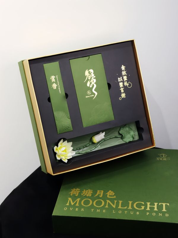  Lotus Incense Holder & Crab Voucher &ndash; Pure Elegance Mid-Autumn Gift