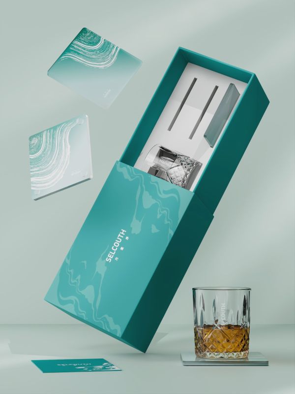 Luxury Corporate Gift Box Customization &mdash; Crystal & Blue Tone Gift Hamper