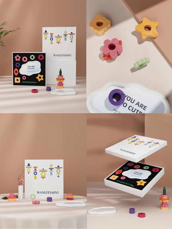 Festive Candle Block Gift Box