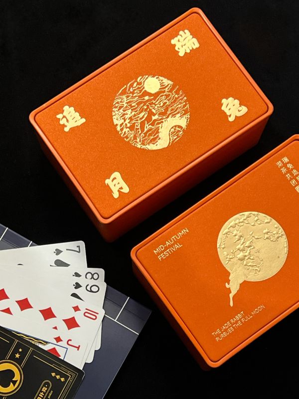  Luxury Custom Logo Corporate Hamper for Annual Dinner | Engraved Tea Gift Set with Playing Cards | Bespoke Supplier Malaysia & Singapore