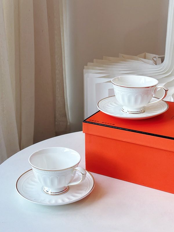 How to Order Custom Herm&egrave;s Orange Coffee Mug & Saucer Set for Business