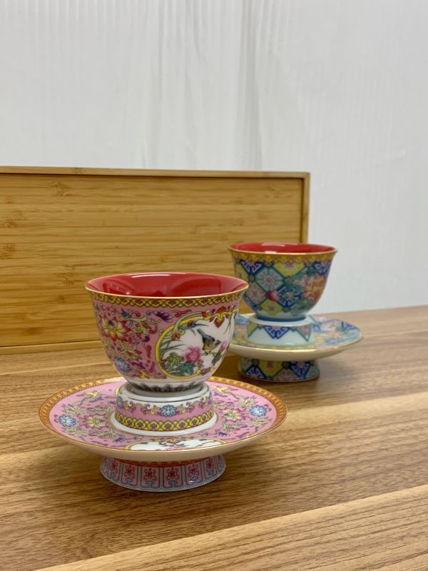 Custom Cloisonn&eacute; Gold & Silver Inlay Master Tea Cup Bulk Order