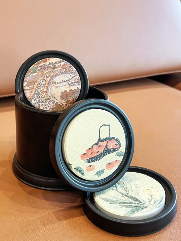  Custom Chinese Heritage Coaster Set with Logo for Singapore Annual Dinner &ndash; Bulk Order 400pcs