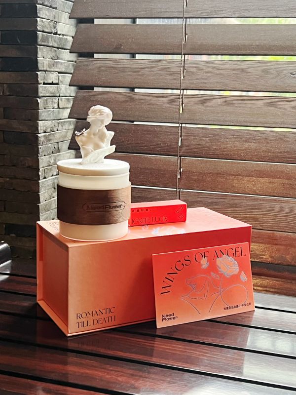 Custom Rose Sculpture Candle & Aroma Gift Set Bulk Order