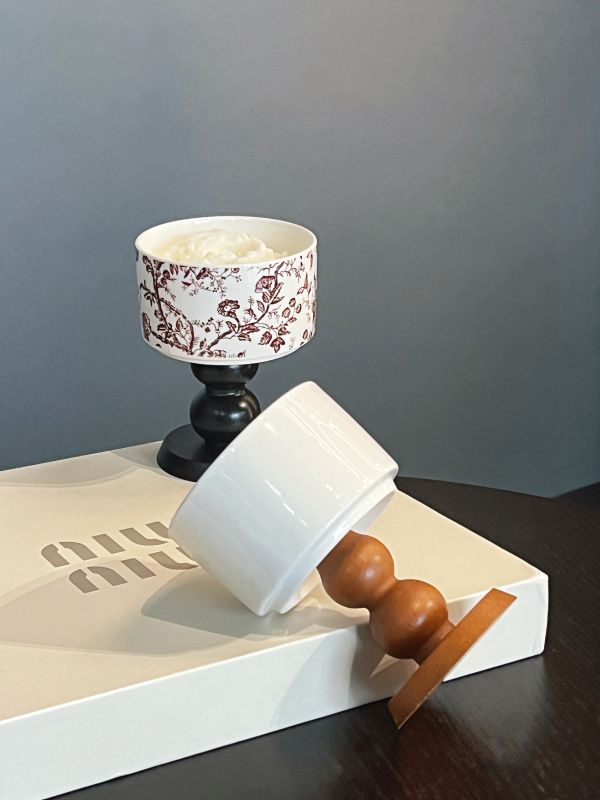Custom French Stemmed Glass Scented Candle Gift Set Bulk Order