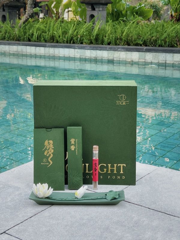 Custom Lotus Voucher Incense Gift Box