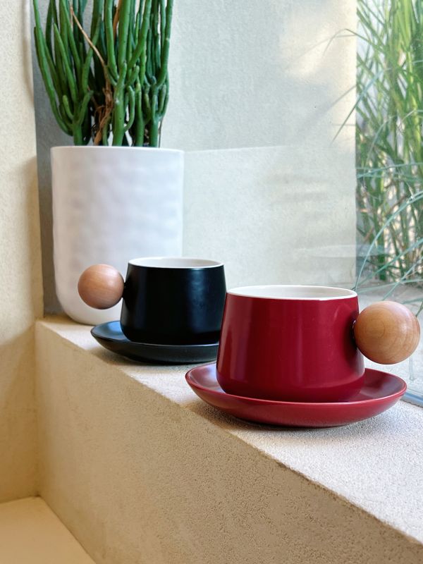 Wooden Handle Coffee Cup for Corporate Gifts