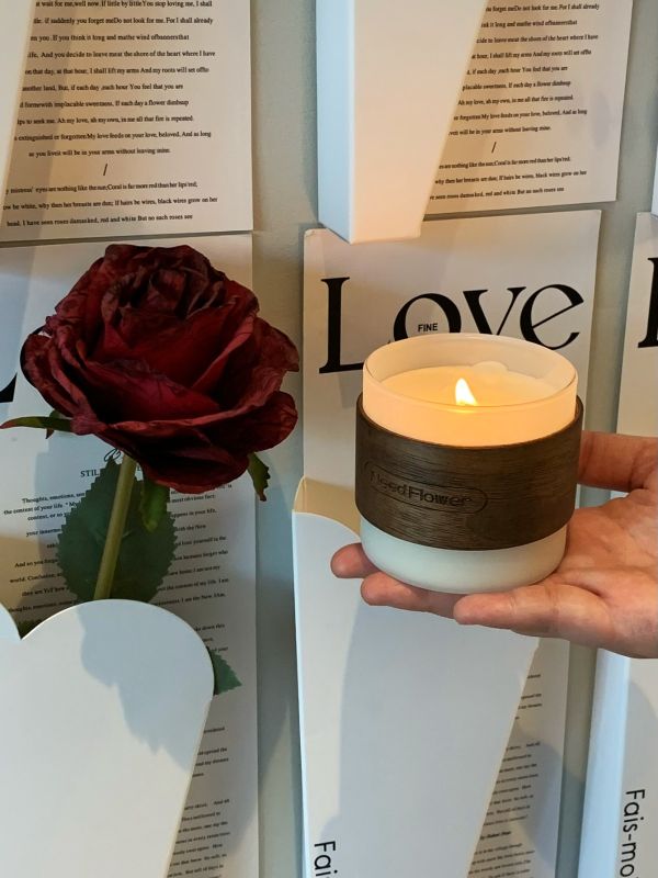  Custom Rose Scented Candle Gift Set for Luxury Hotel Chain Annual Dinner
