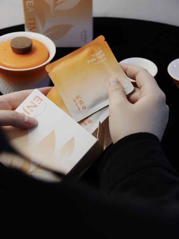 Orange-White Gradient Tea Set