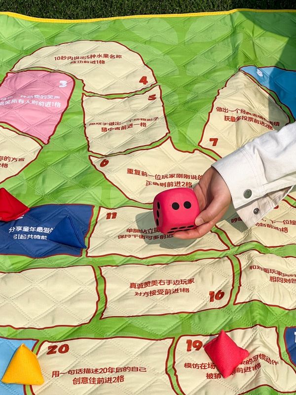 Multi-Scenario Flight Chess Mat for Outdoor Fun
