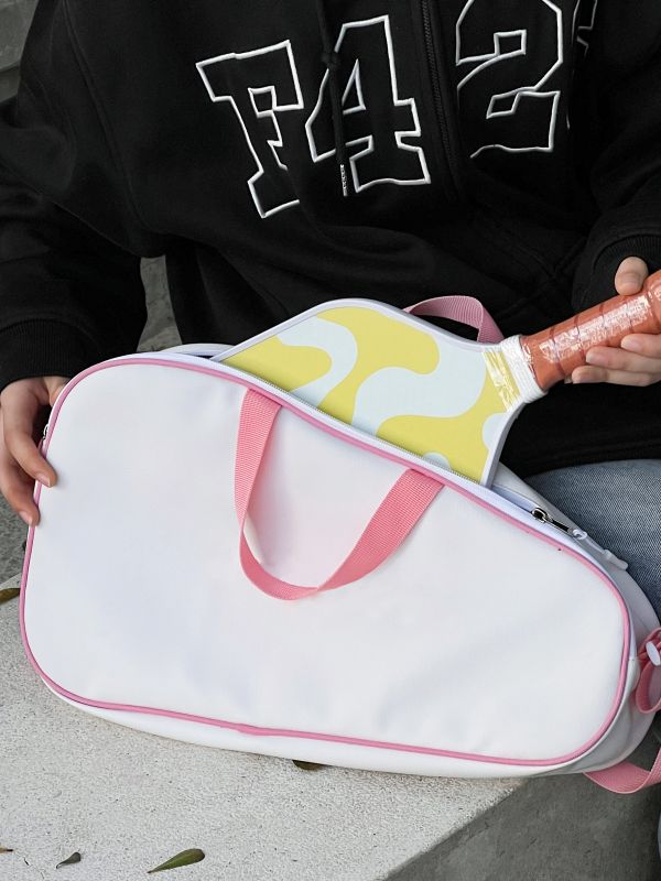 Pink-White Pickleball Set &ndash; Crossbody Bag, Lightweight Paddle, Vibrant Energy