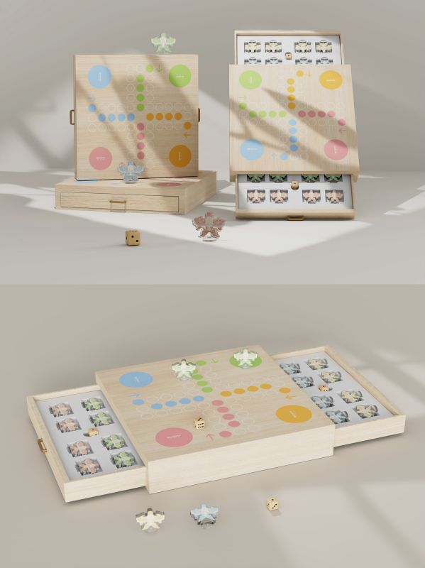 Wooden Flight Chess Gift Box