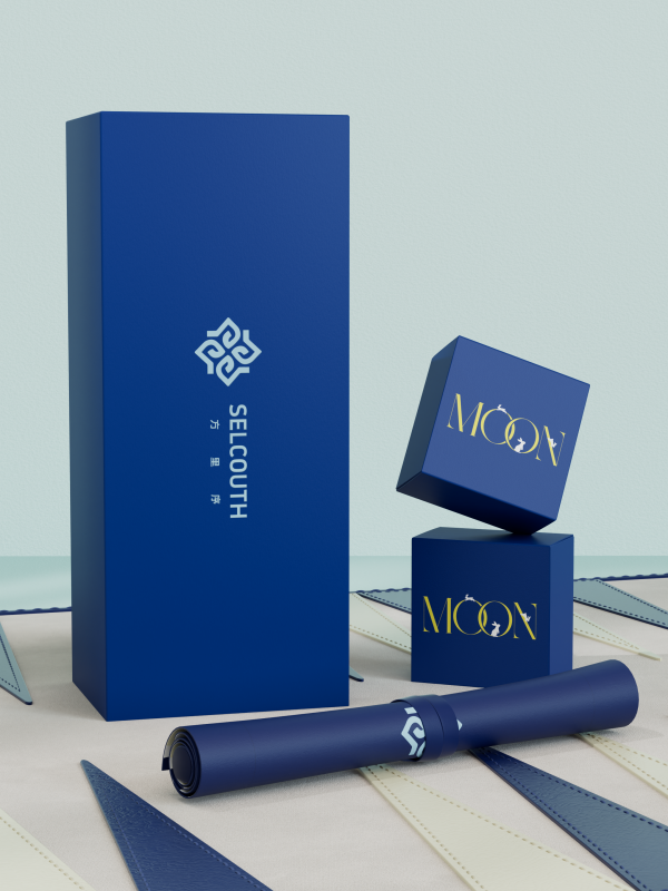 Moonlit Backgammon Gift Box Deep Blue