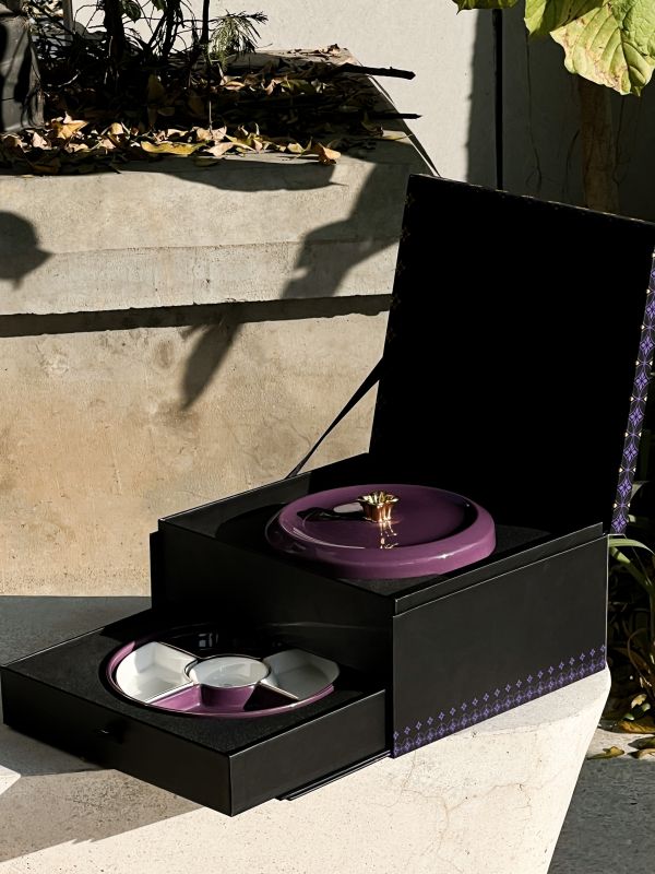 Purple Nut Tray Double-Layer Gift Box