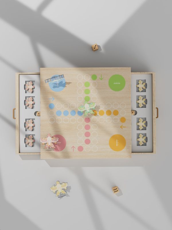 Luxury Executive Wooden Ludo Gift Set