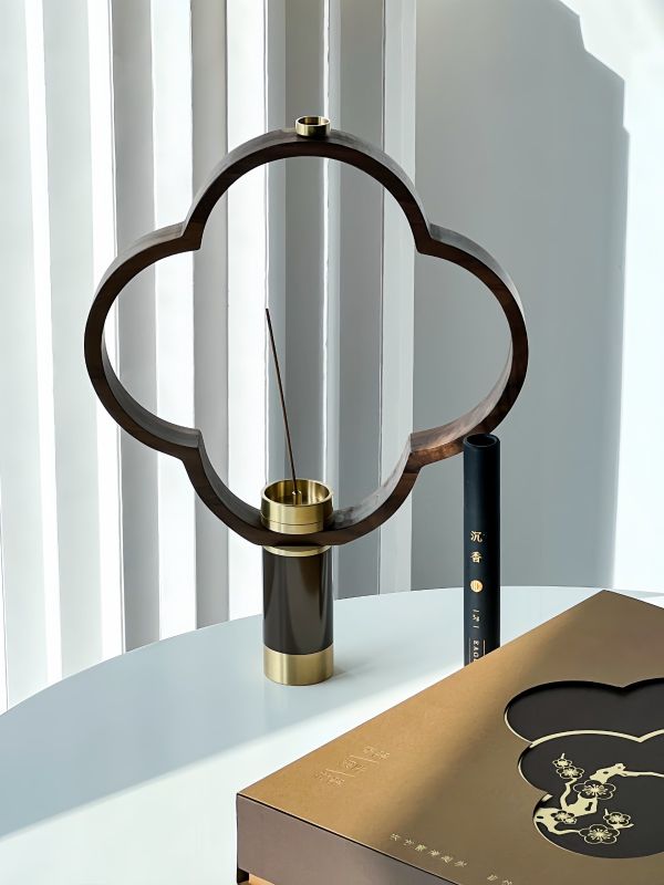 Metal Plum Blossom Incense Set