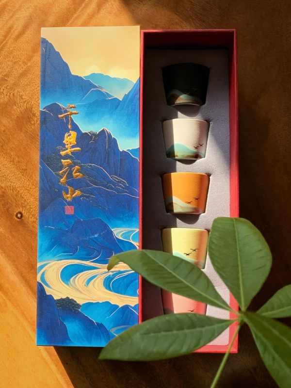 Custom Logo Chinese Tea Cup Gift Box