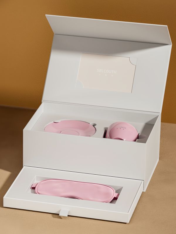 Elegant Pink Coffee Cup & Eye Mask Corporate Gift Set