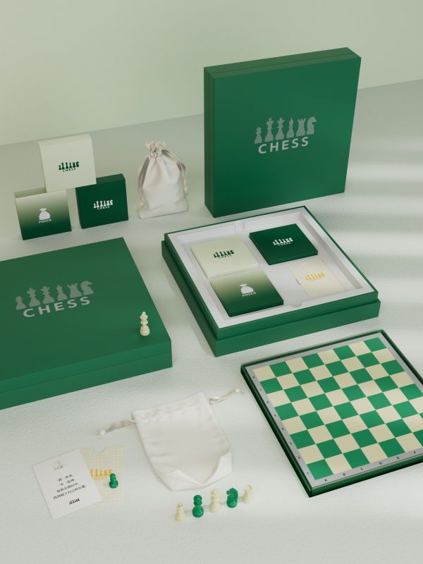 Acrylic Chess Green Field Gift Box