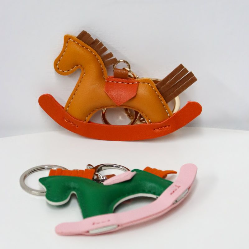 Dual-Tone Leather Pony Charm