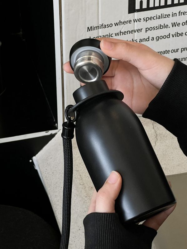 Crossbody Black Insulated Tumbler