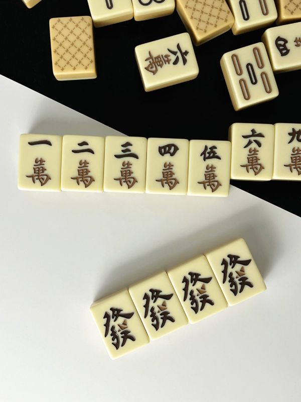 Custom Logo Mahjong Leather Case