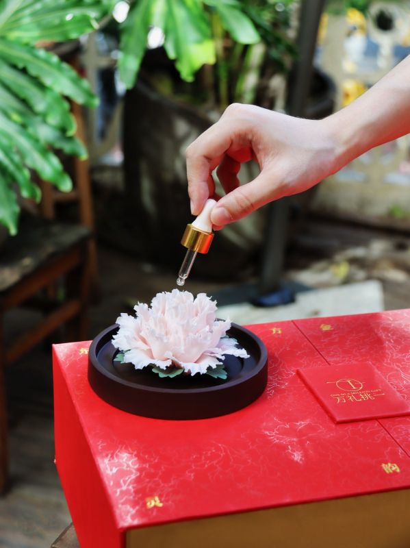 Porcelain Peony Flower Gift Box