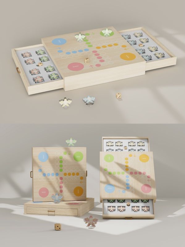 Festive Wooden Ludo Corporate Hampers