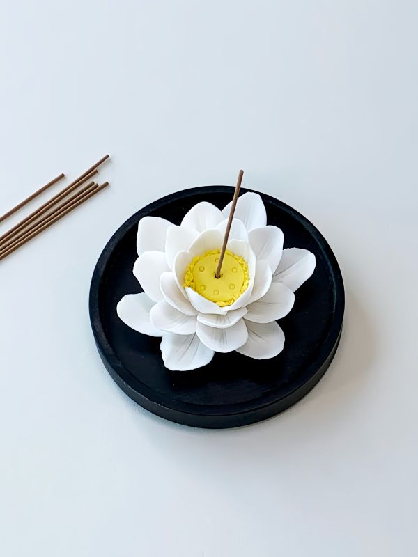 Custom Ceramic Flower &ndash; Branded Incense Holder