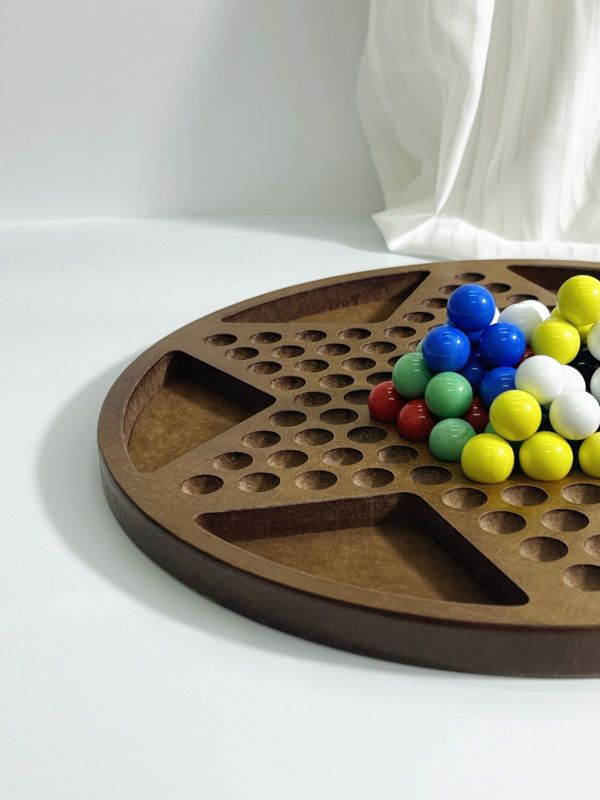 Custom Logo Marble Checkers Set