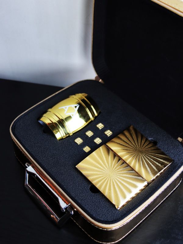 Custom Golden Snake Card Box
