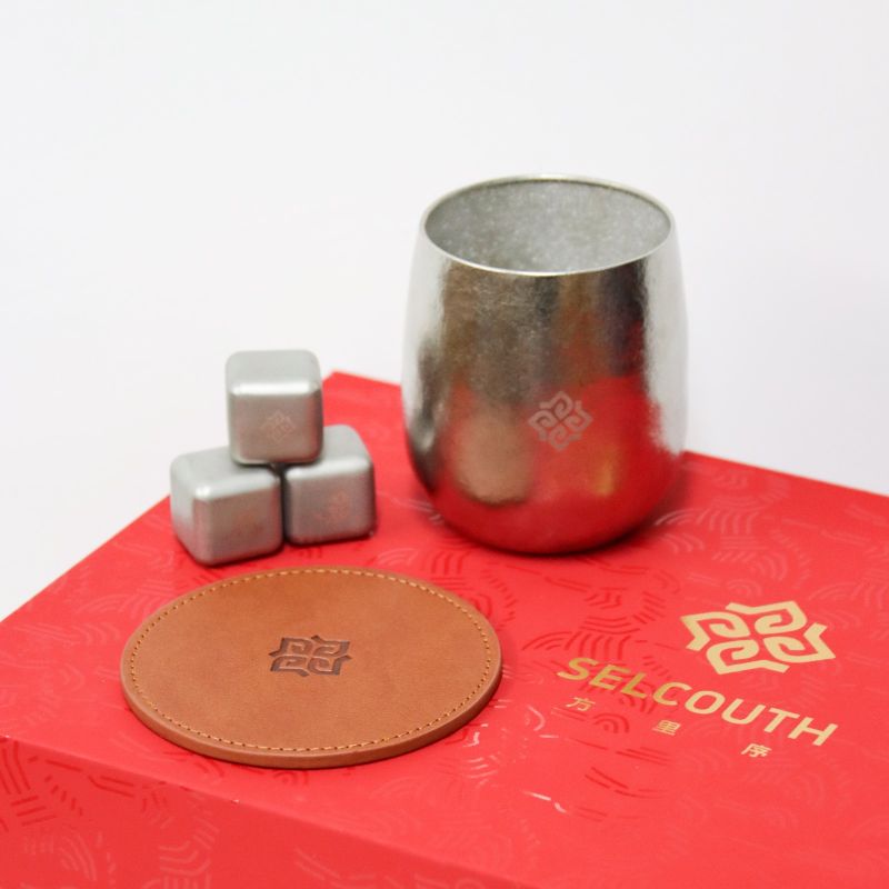  Red Titanium Cup Gift Set for Tech Company's CNY Client Appreciation &ndash; Custom Engraved Logo & Bulk Delivery Across Singapore, Malaysia, Thailand