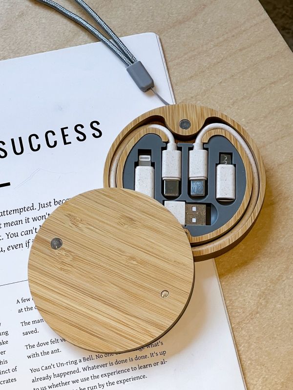 Wooden Cable Organizer Box Custom
