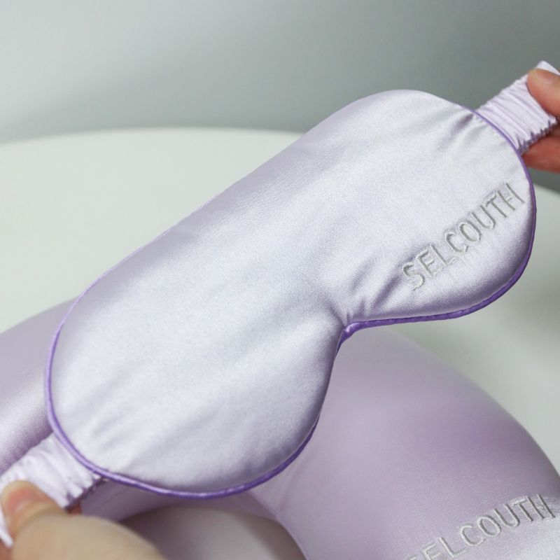  Lavender Silk Travel Set for Global Airline's First-Class Amenity Kit &ndash; Custom Embroidery & Bulk Delivery Across Singapore, Malaysia, Thailand