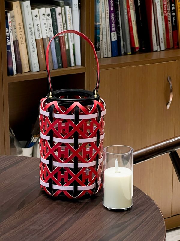 Premium Leather Lantern Hamper for Executive Gifts