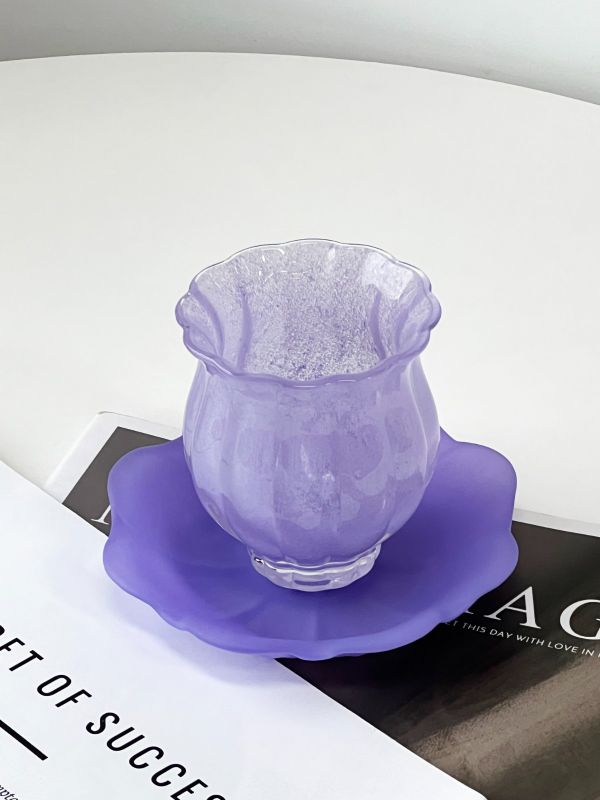  How a Singapore Tea Brand Used Purple Glass Cups as Client Gifts & Event Souvenirs