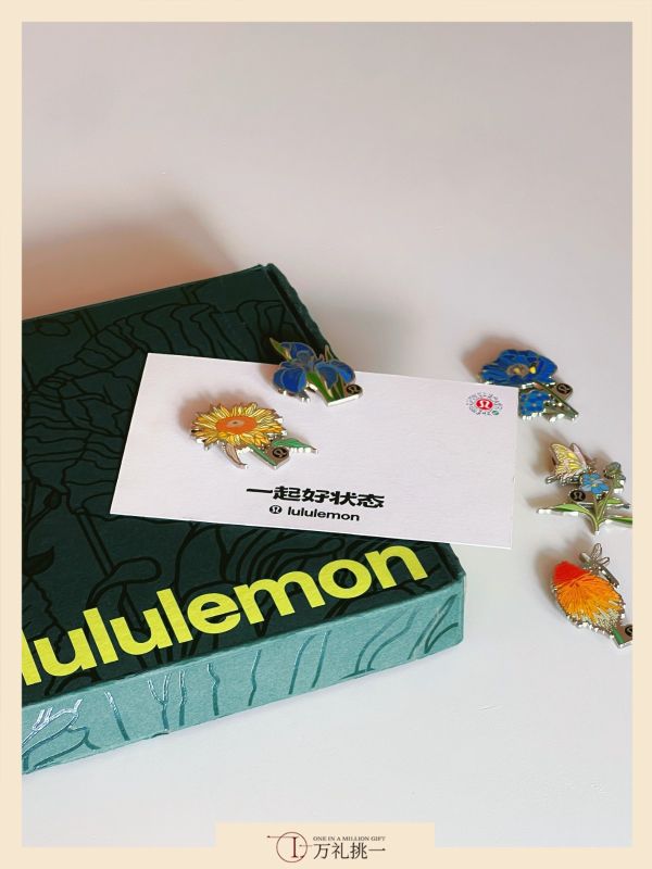  Custom Lululemon Botanical Pin Badge Set as VIP Gift for Lifestyle Brand in Singapore, Malaysia & Thailand