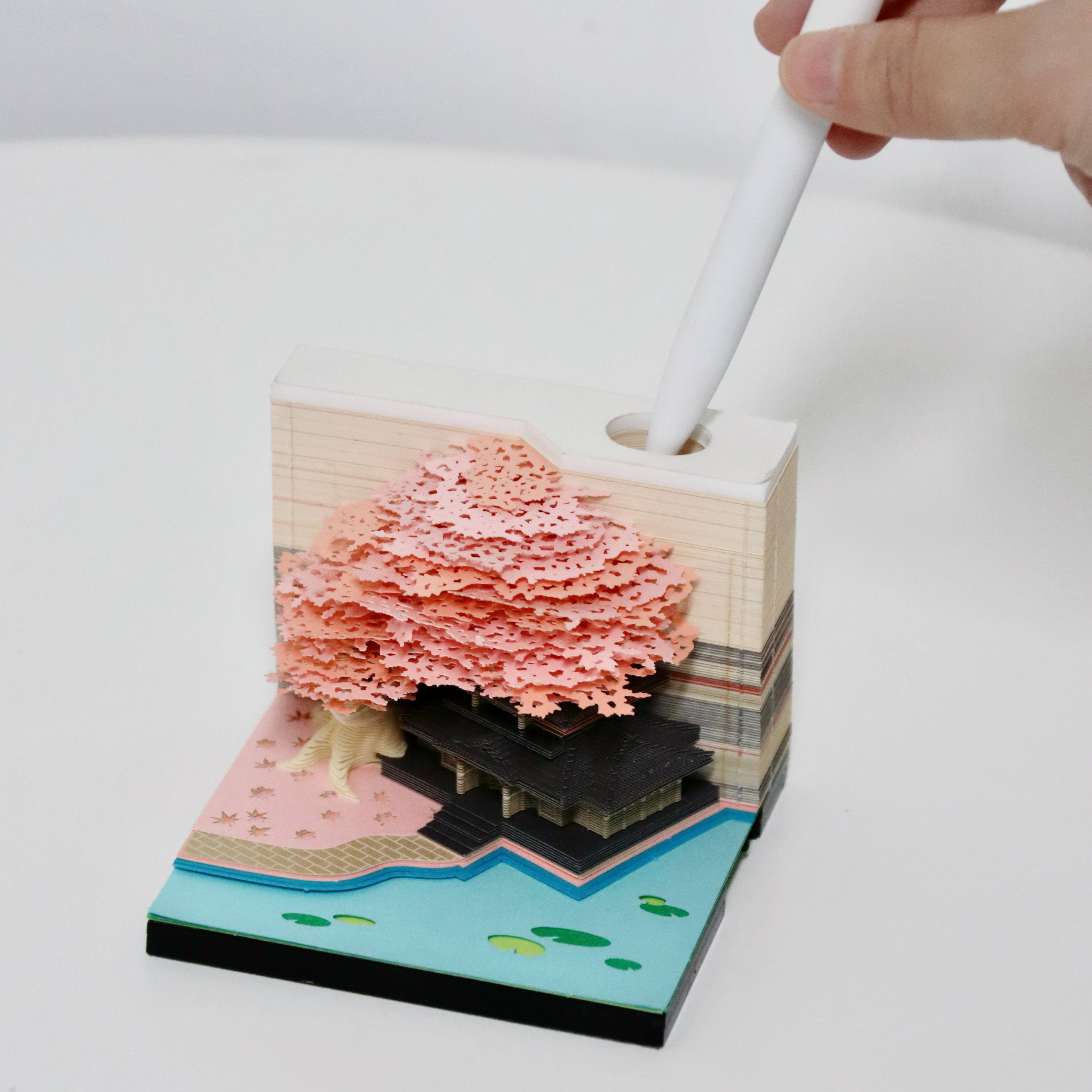  Custom 3D Bookhouse Paper-Cut Note Block as VIP Gift for Publishing House in Singapore, Malaysia & Thailand