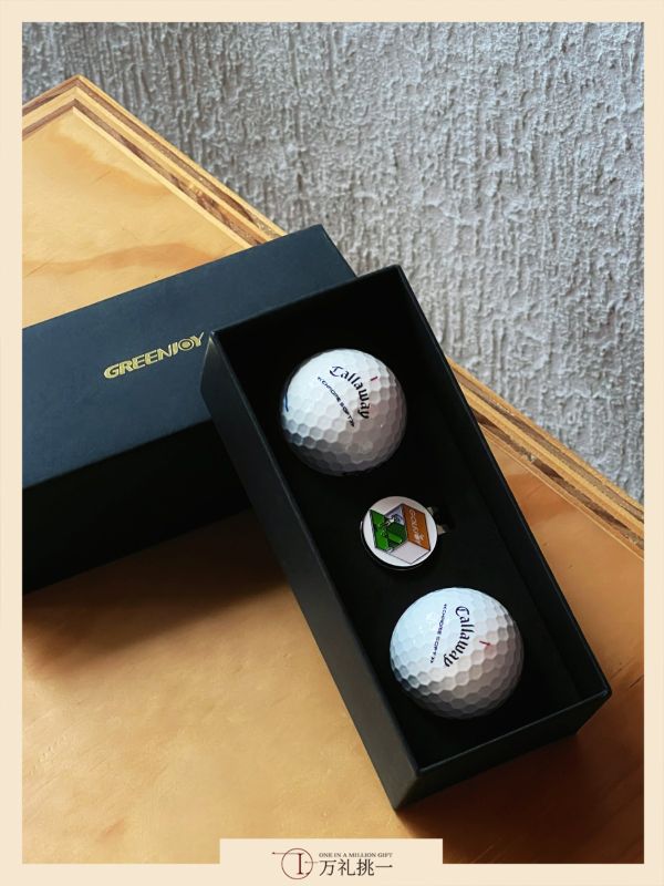  Custom GREENJOY Golf Ball & Medal Gift Box as VIP Member Gift for Luxury Golf Club in Singapore, Malaysia & Thailand