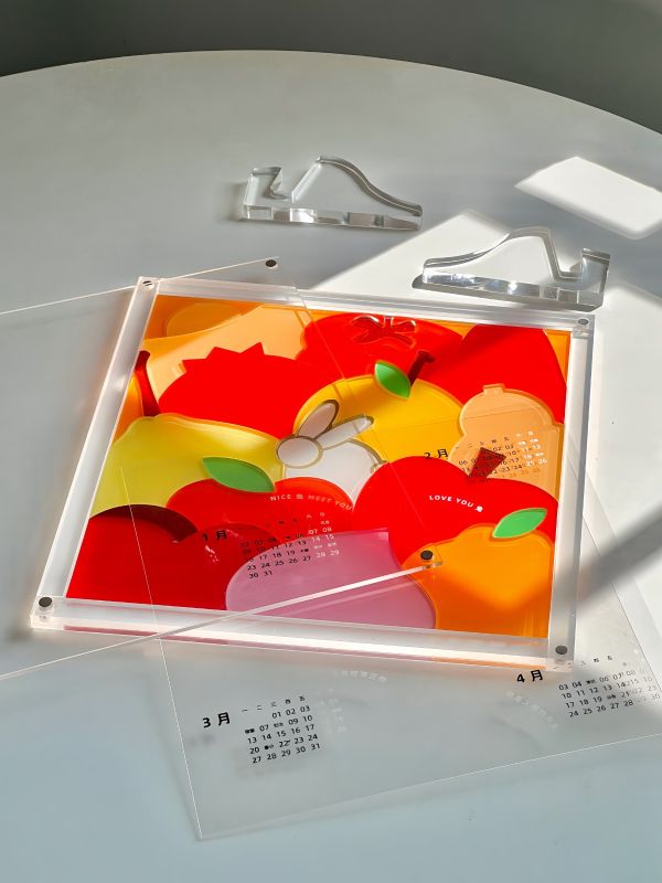Custom Jade Rabbit Acrylic Puzzle Calendar Gift