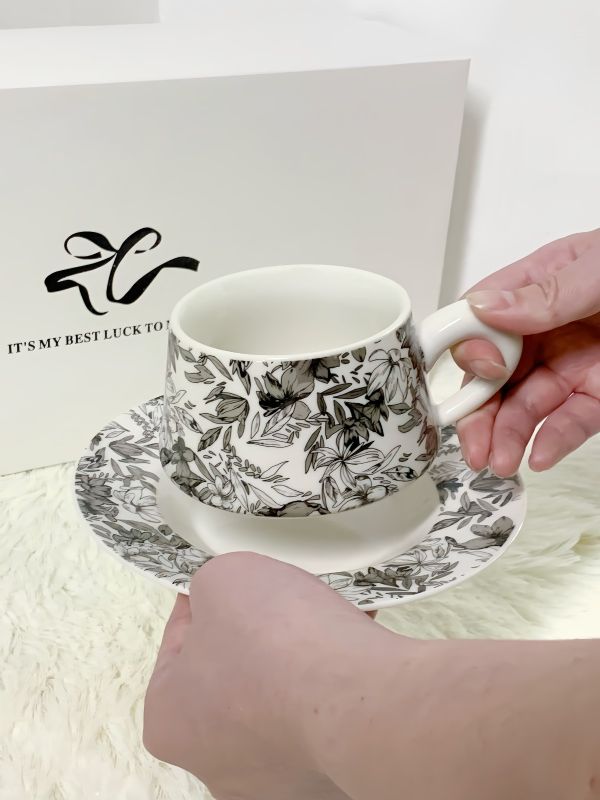  Ceramic Double Cup Saucer Set as Premium Corporate Gift in Singapore & Malaysia