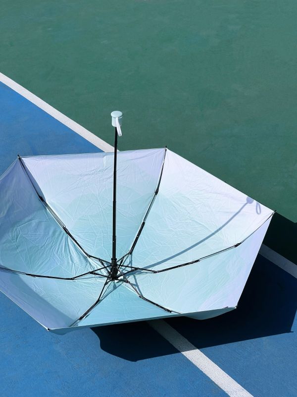 Custom Green-White Umbrella | Compact Corporate Door Gift