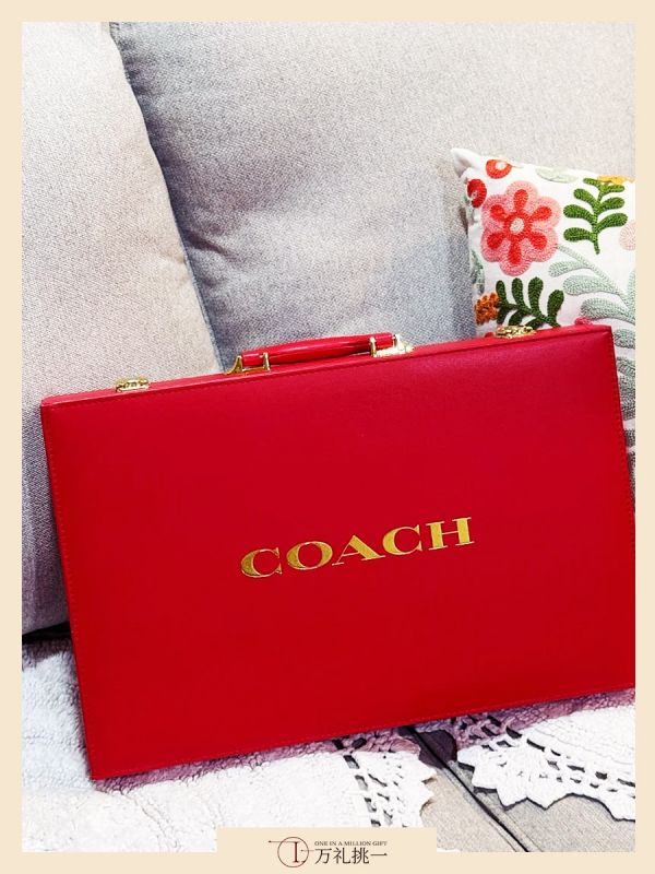 Custom Coach Mahjong Red Leather Gift Box